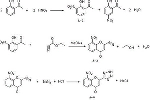 8-硝基-2-四氮唑基-4-羰基苯并吡喃的合成方法