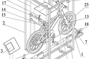 一种可移动轴心的自行车的性能检测台
