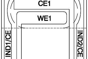 用于电化学测试元件的电极布置及其使用方法