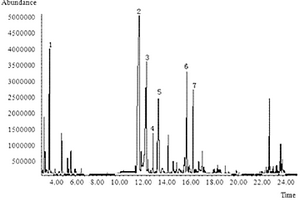 白芷挥发油成分的GC/MS指纹图谱的分析方法