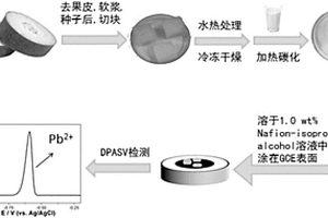 冬瓜和牛奶制备用于铅离子检测的电化学传感器的方法