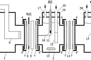 带有气体扩散电极的实验用电化学反应器