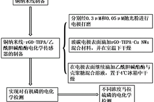 乙酰胆碱酯酶生物传感器的制备以及对有机磷的检测应用