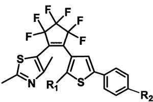 光致变色噻吩噻唑杂环混联型不对称全氟环戊烯化合物及制备方法和应用