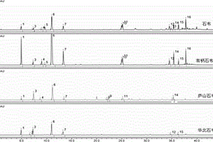 有柄石韦、石韦、庐山石韦与华北石韦的UPLC特征图谱构建方法及其鉴别方法
