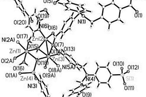 荧光材料4‑(N,N′‑双(4‑羧基苄基)氨基)苯磺酸锌配合物及合成方法