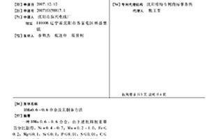 BMN0.6-0.6合金及其制备方法