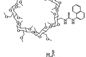 萘基硫脲修饰的全甲基化β-环糊精衍生物及其制备和应用方法