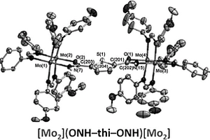 噻吩-2,5-二甲酰胺桥联双钼金属单元配合物及其晶体的制备方法