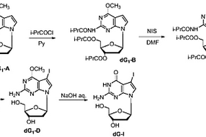 7-去氮-2’-脱氧-7-卤素取代鸟嘌呤核苷的合成方法