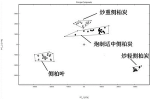 基于气味识别鉴定侧柏炭炮制质量的方法和应用