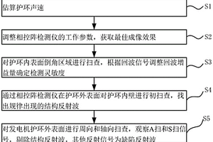 基于相控阵超声双面阵探头的在役发电机护环无损检测方法