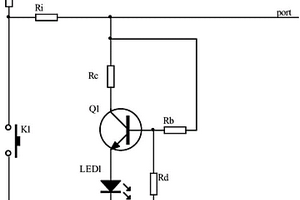 LED显示与按键检测的复用处理电路