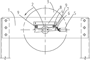 电梯检测轿架或对重架上反绳轮滚动轴承使用状态的结构