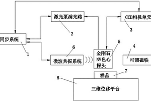 基于脉冲光探测磁共振的电磁场近场成像系统及方法