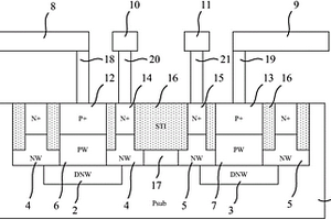 深N阱隔离测试结构