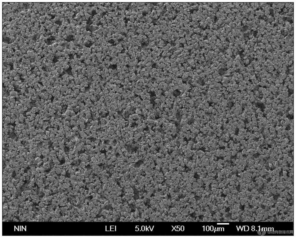 高孔隙率小孔径钛分离膜材料的制备方法