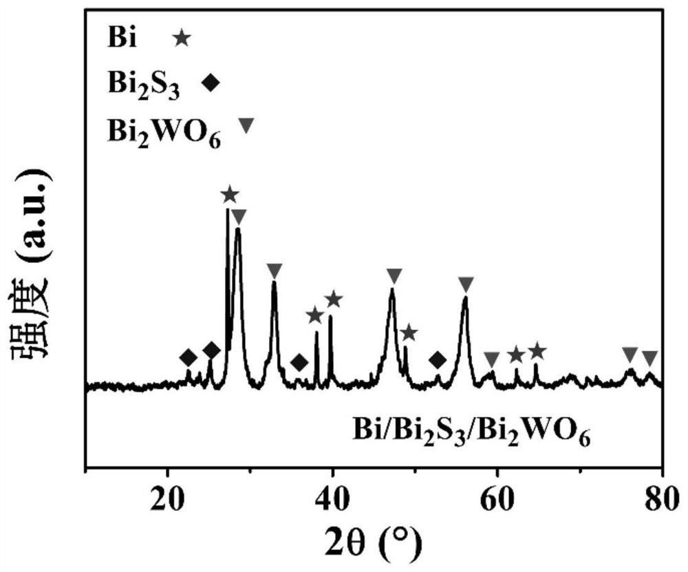 铋-硫化铋-钨酸铋复合光催化剂及其制备方法和应用