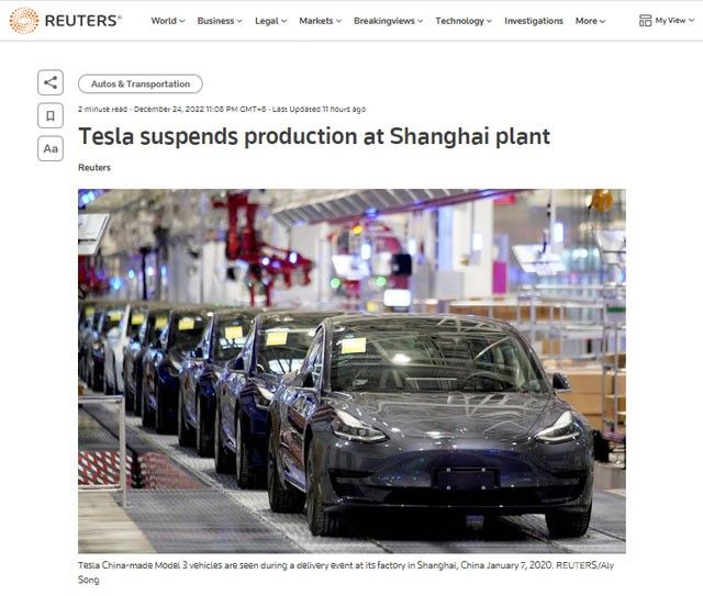 突发！特斯拉上海工厂停产，原因未知