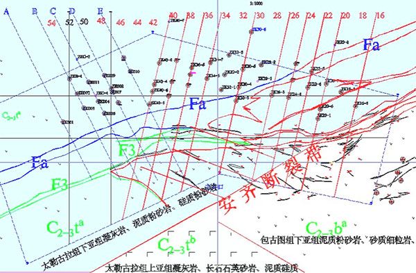 齐Ⅱ金矿勘探区域分布图