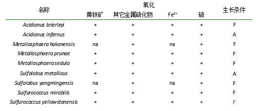 常见嗜热菌的生理特性