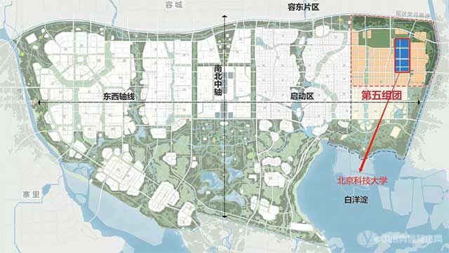 北京科技大学雄安校区选址区位图