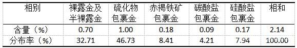 原矿金物相分析结果