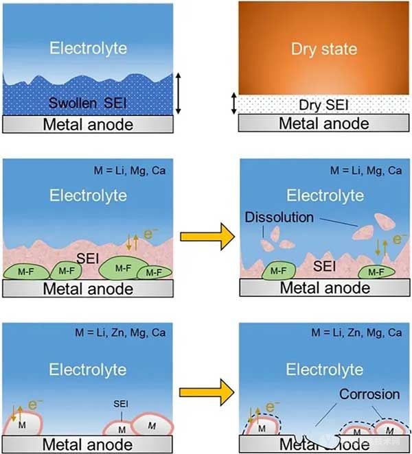  单价和多价金属电池关于SEI和电解质的最新理解