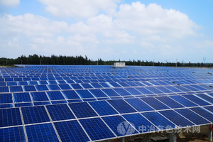 中广核宁德核电温排区200MW海上光伏项目首块光伏板成功安装
