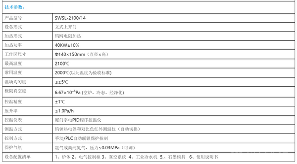 2200℃真空钨丝炉