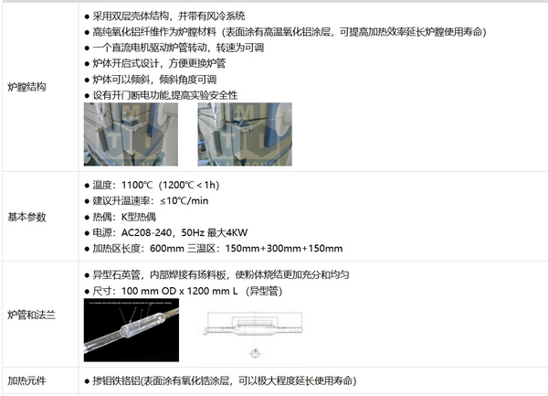 OTF-1200X-5L-R-CVD 1200℃旋转CVD管式炉