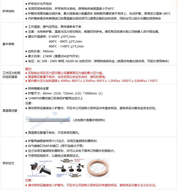 OTF-1200X-60UV 1100℃Φ50管式高压炉