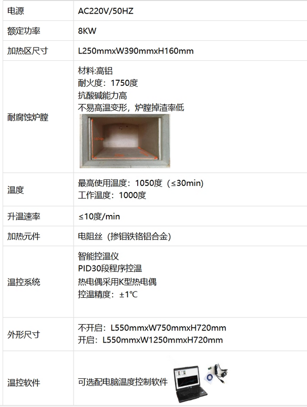 KSL-1000X-M 1000°C防腐型箱式炉