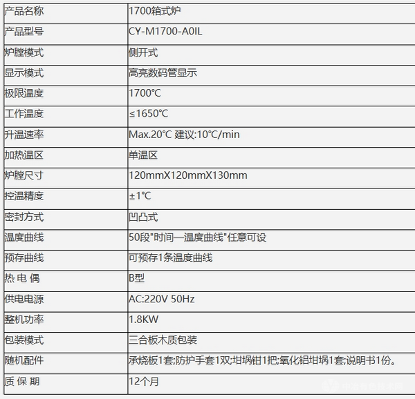 1700℃硅钼棒箱式炉