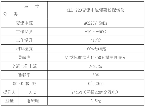 CLD-220交流电磁轭磁粉探伤仪