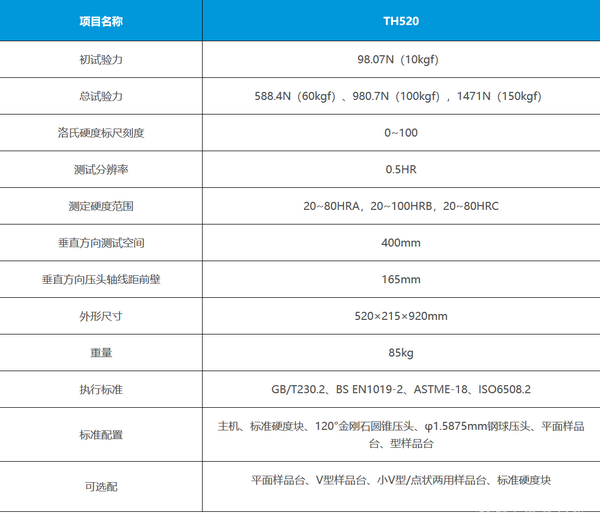 洛氏硬度计 TH520