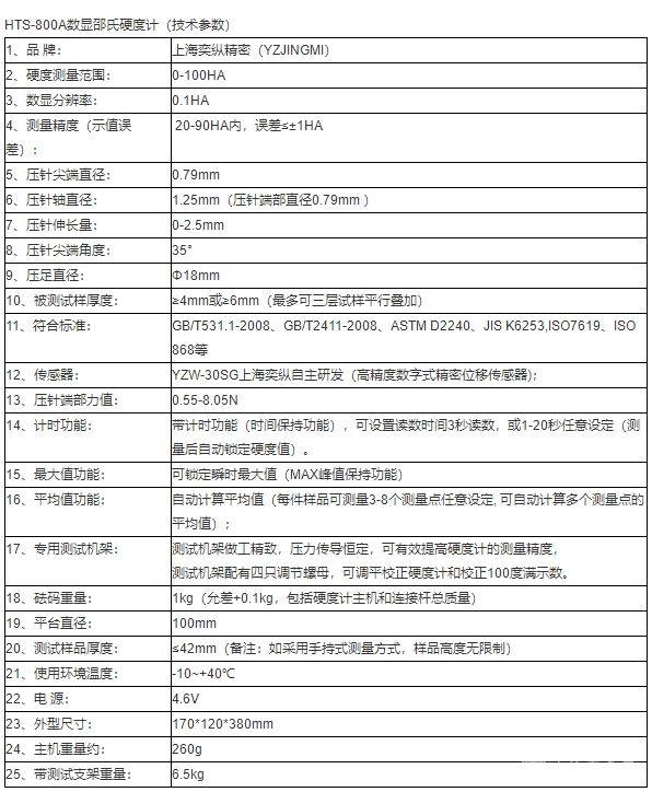 HTS-800A数显邵氏硬度计/橡胶硬度计