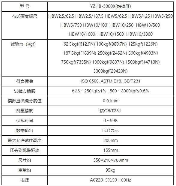 YZHB-3000X简易数显布氏硬度计