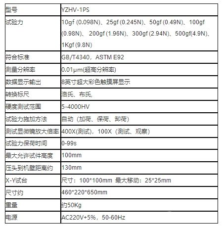 YZHV-1PS触摸屏数显显微硬度计