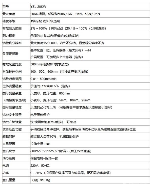 YZL-20KW微机控制电子拉力试验机