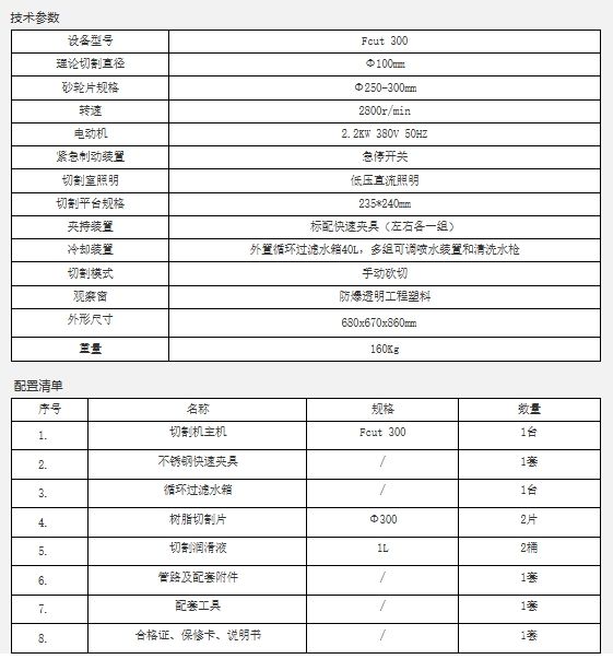 手动金相切割机Fcut 300