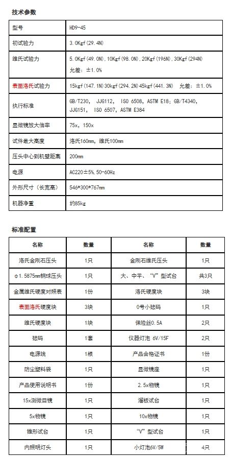 HD9-45光学洛维硬度计