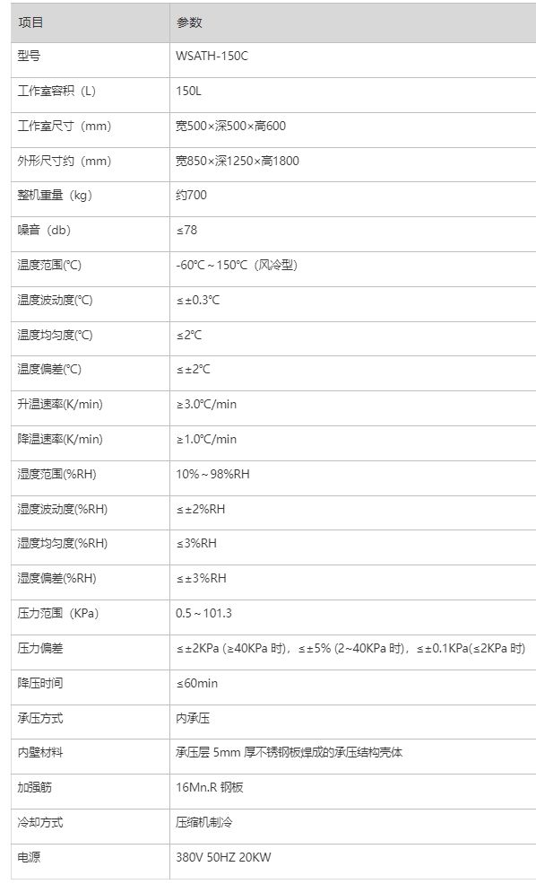 低气压高低温湿热试验箱
