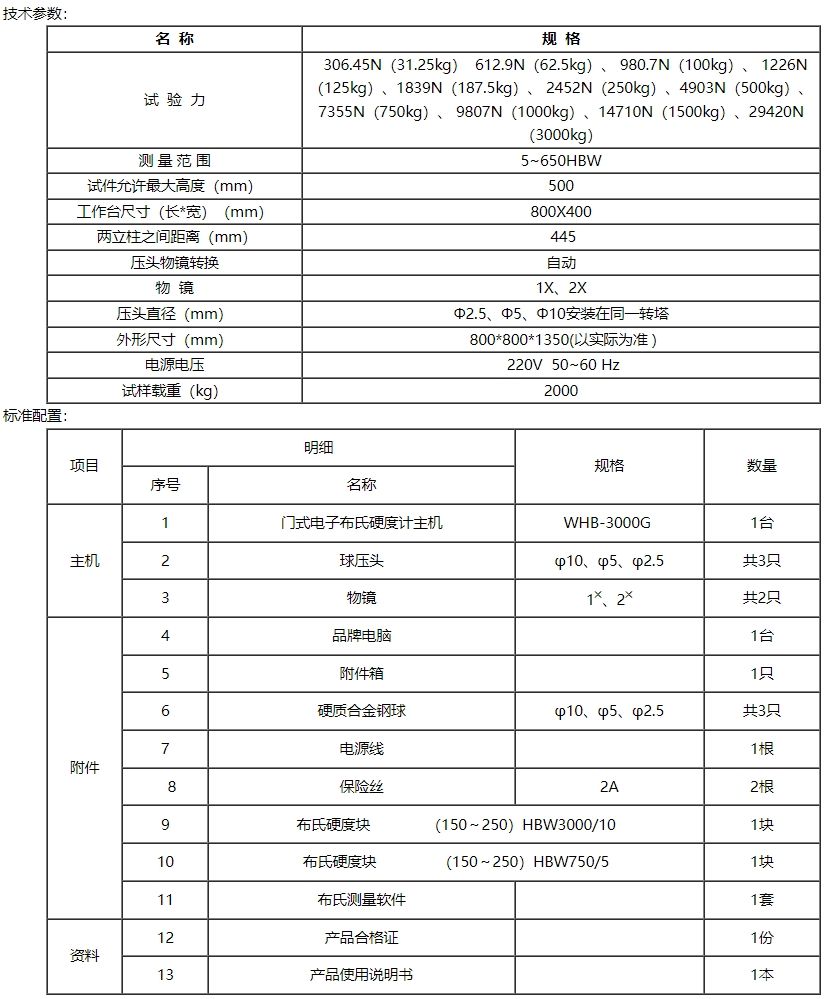 龙门布氏硬度计（自动转塔，三压头、双物镜）