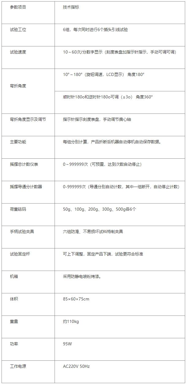 线材弯折摇摆试验机