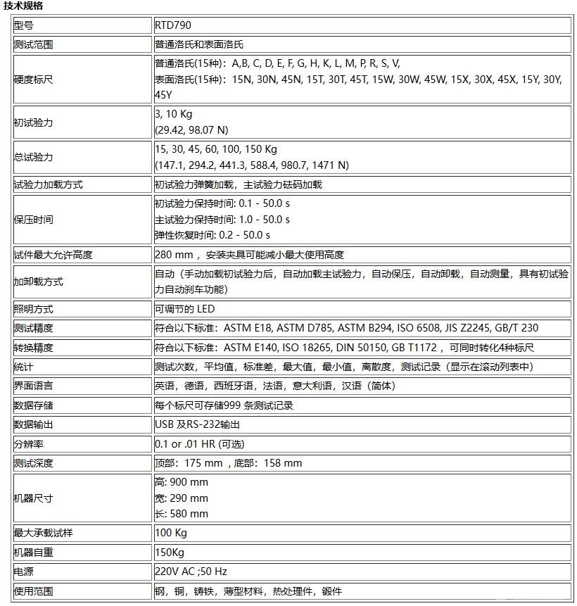 RTD790数显双洛氏硬度计