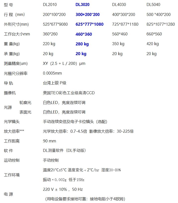 QT-3020 影像测量仪（手动）