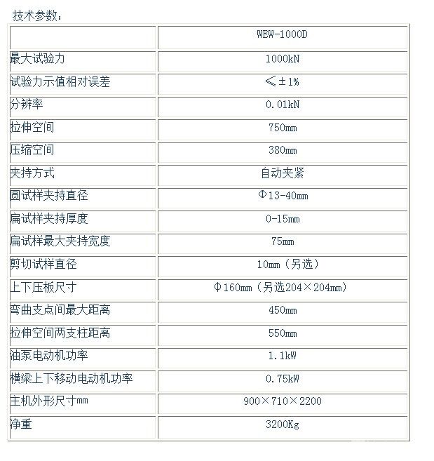 WEW-1000D(四立柱)微机屏显万能试验机