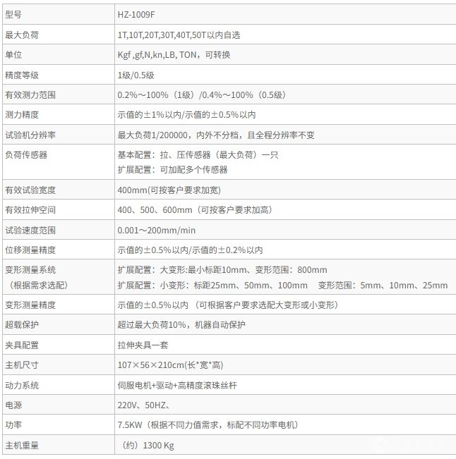电脑式伺服万能材料试验机(50T) HZ-1009F