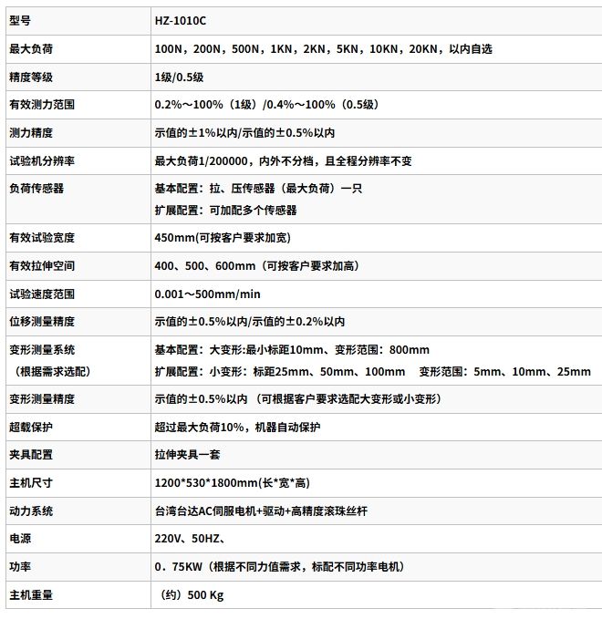 电脑式伺服万能材料试验机（大变形） HZ-1010C